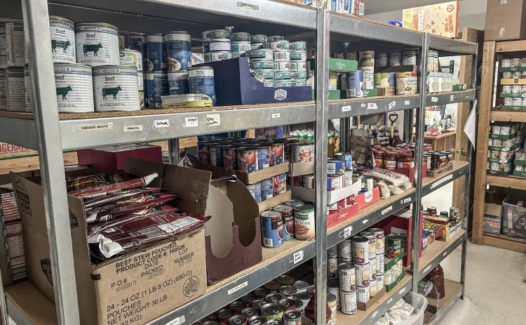 The Sacred Heart Mission’s food pantry offers a wide variety of different food options for breakfast, lunch, and dinner.