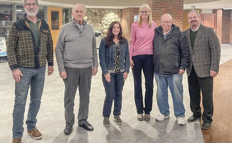 Pictured left to right: Dr. Jankoviak, Mr. Allen, Dr. Moore, Ms. Pittsley, Mr. Metzger and President Hood.