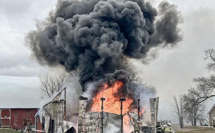 Fire destroys barn in Sage Township