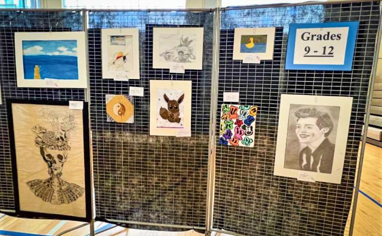 Gladwin High School student art from a previous spring art show.