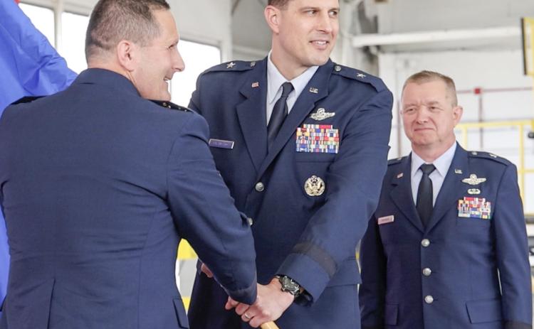 U.S. Air Force Brig. Gen. Matthew Brancato receives command on Aug. 5.