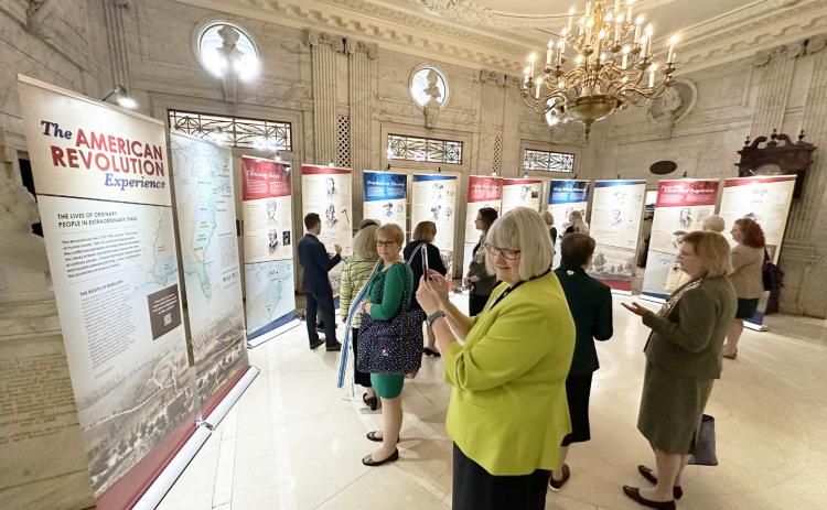 The American Revolution Exhibit is on display at the Midland Mall until Jan. 3, 2026.