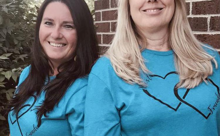 Owners of Hands and Hearts Creations, at left, Kati Fry, and at right, Donna Salowich.