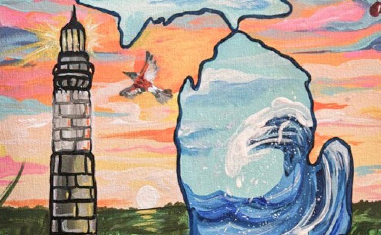 Winner of the 2024 State Of The State Art Contest, Vivian Kern of Bay City Central High School, 11th Grade.