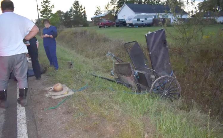 One man suffered non life-threatening injuries when his buggy was struck from behind on Wednesday, Sept. 24, in Gladwin Township.