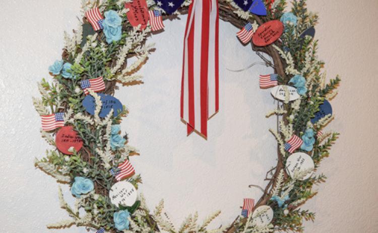War wreath given to American Legion