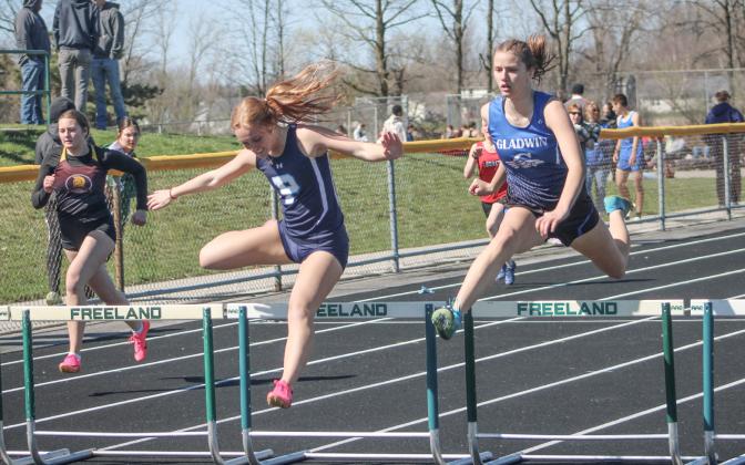 Gladwin girls’ track team loses a close one to Clare