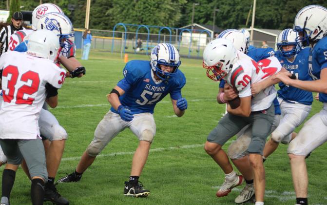 Michael Brasseur and the Gladwin junior varsity football team tackled Clare for the first win of the season last week.
