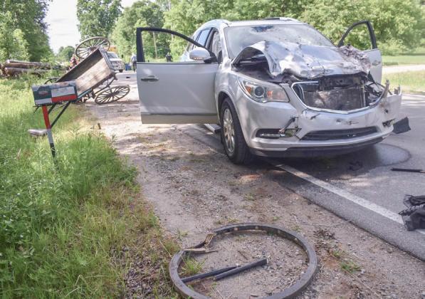Amish buggy struck by vehicle