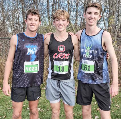 Pictured from left to right, Caleb Palmreuter (drafted by Elite Feet), Seth Mead (drafted by Complete Runner) and Elijah Christensen (drafted by Up North Elite).