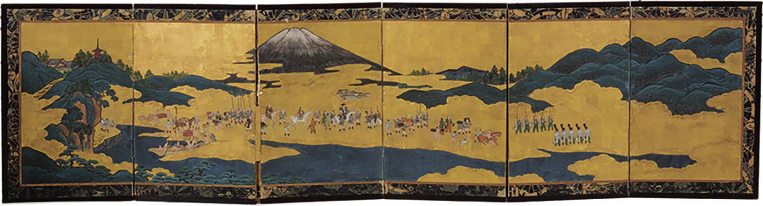 Mount Fuji may be in the background of this paneled screen, but its size and iconic appearance make its impact enormous. TREMONT AUCTIONS