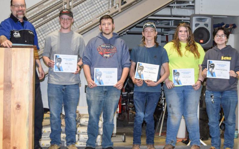These Auto Technology students were among the many CTE students recognized at the annual CTE Student Excellence Awards.