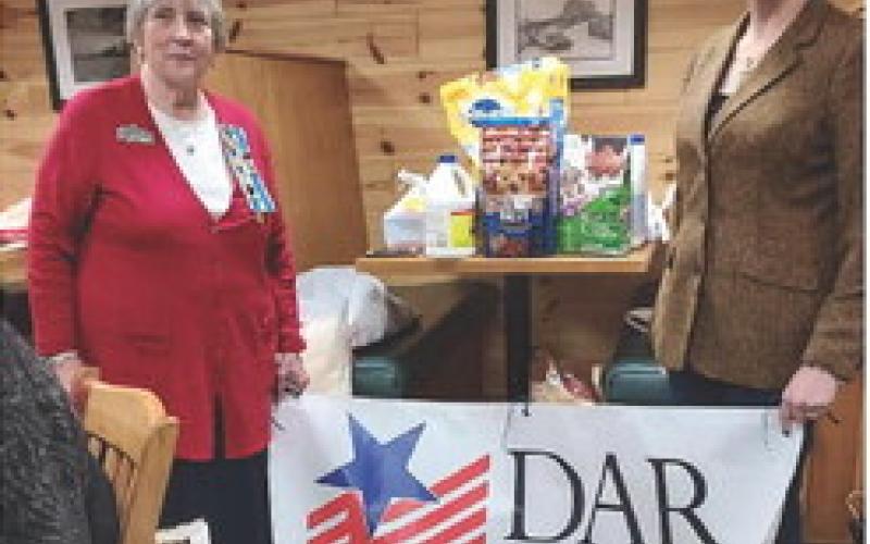 Shown left to right, Janet Schenk, Regent RAS Chapter, Oscoda and Jessica Guoan, Iosco Co. Humane Society Representative.