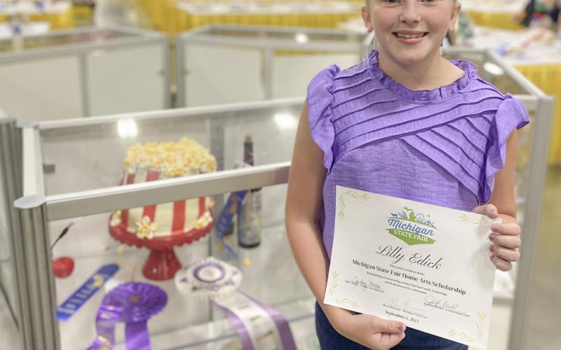 Lilly Edick receives multiple awards at Michigan State Fair