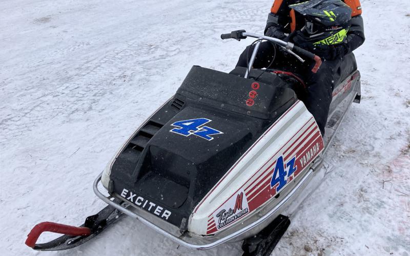 Gladwin’s Harvey Zelt and his sled.