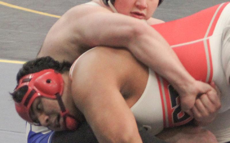 Regional champions (left to right) Eli Roe of Beaverton and Gladwin’s Nick Brasseur and Brady Demory will lead a list of nine local qualifiers to the state finals at Ford Field March 5-6.