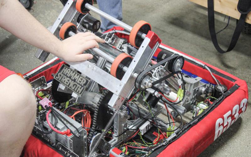 This is the motor the Beaverton robotics team built for last year’s competition. The equipment and instructions to build a brand new one were received on Saturday.
