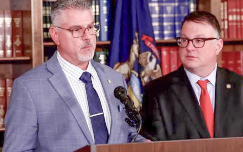 State Representative Mike Hoadley (left) submitted a plan last week for a $2.5 million grant in an effort to save Trout Lake.