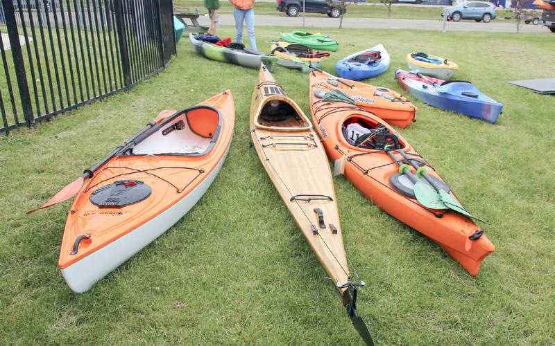 The vessels came to rest at the end of the long trek from Gladwin to Beaverton at Ross Lake Park Saturday.