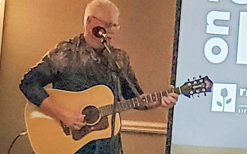 Dan Rowley provides music and a tribute to the unborn at the Focus on Life Event.