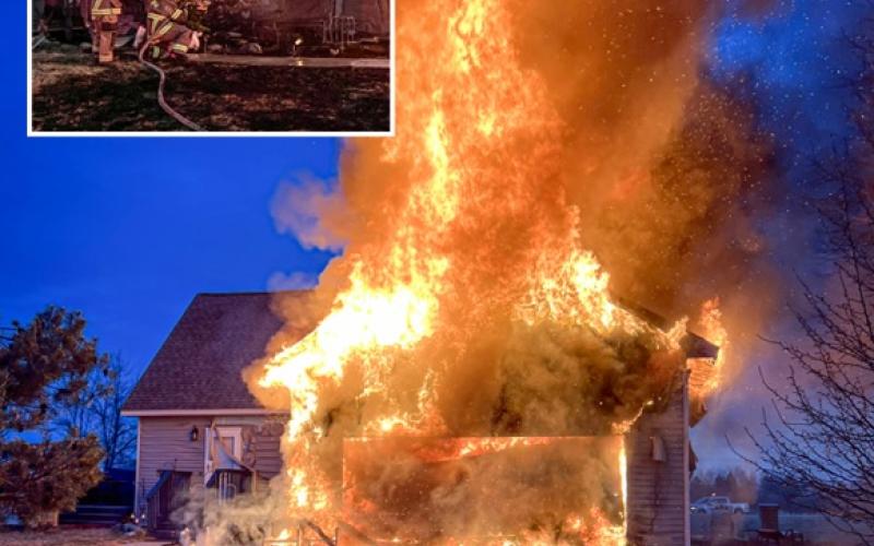 Blaze destroys home  in Butman Township