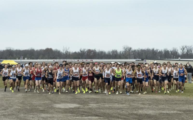 Athletes run in 2022 State Cross Country Finals