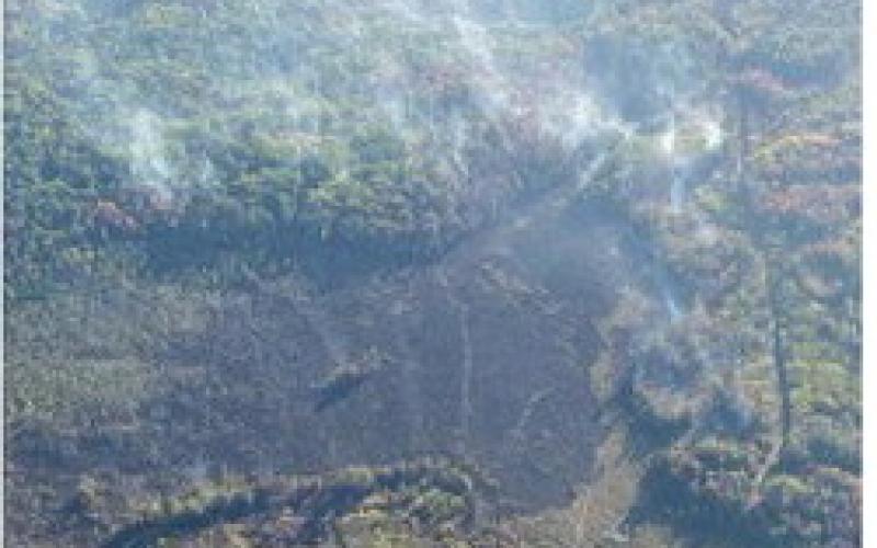 Aerial view of 2025 Roscommon County fire.