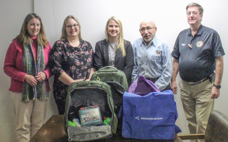 Pictured from left to right are Carrie Will, Wanda McClain, Jessica Jarosiewicz, Harold Day, and Ken Roberts.