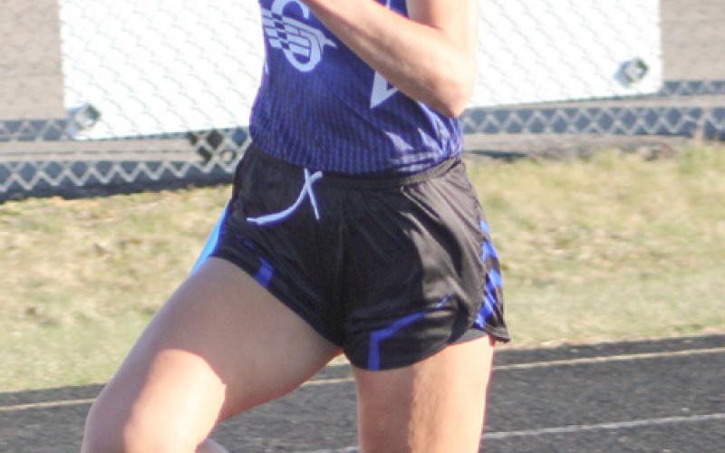 Gladwin’s Breanna Campbell won the 100 meters Friday at Meridian.