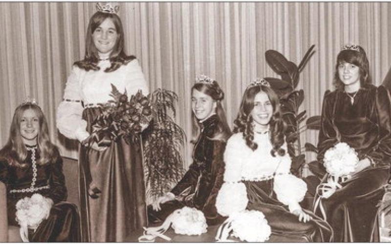 This photo recalls Gladwin’s homecoming 51 years ago – which makes it pre-history to the majority of locals today, but just a few blinks of the eyes of many of us who are a little more advanced in age. I, for example, remember the class of 1972 not as a student, but as a teacher. Gladwin Homecoming queen 1972, Miss Peggy Parker and her court consisting of Roxanne Quarna, freshman; Diane Chesney, sophomore; Terri Klamer, junior; and Mary Flynn, senior.