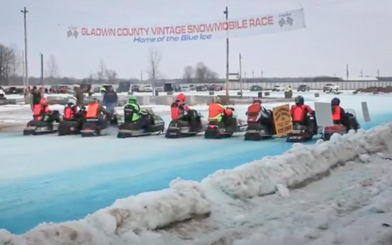Pictured is the Gladwin County Vintage Snowmobile Races held on Feb. 11, 2017.