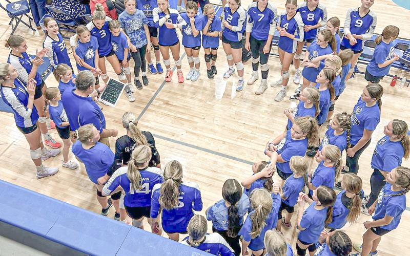 “Future Flying G’s Night” grew quite a crowd of young volleyball players around the Gladwin varsity team’s sideline last Monday night. Whitleigh Dickinson both had six assists. Corlew and Bailey Snyder had seven digs. Guoan served eight aces. Gladwin’s varsity headed into this week with an overall record of 16-12-1 and a 6-2 mark in the Jack Pine Conference. The Flying G’s will visit Harrison this evening.