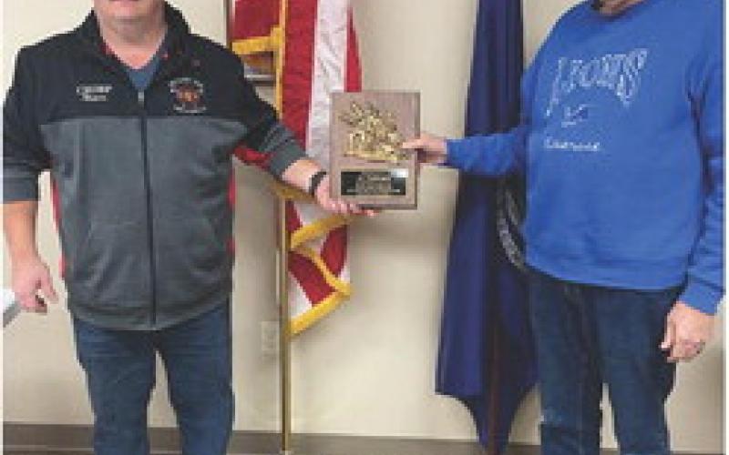Al Arends recognized for 30 years with Secord Fire