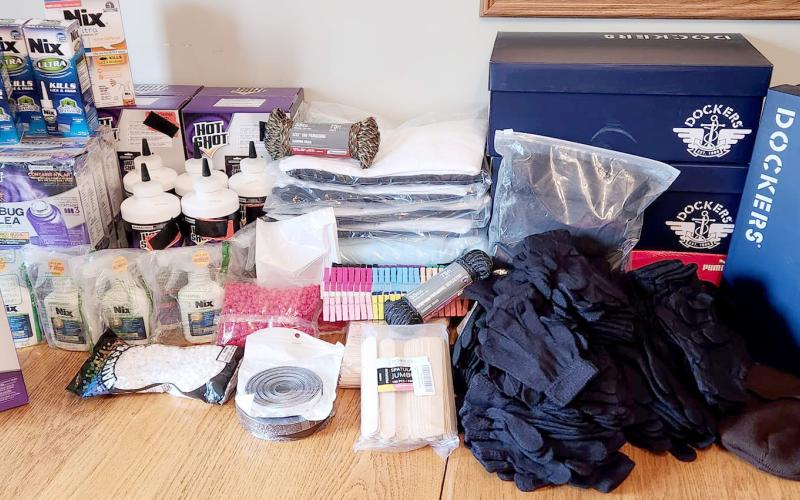 Items donated by John Alden Chapter DAR to Beaverton Elementary School.