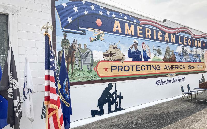 Legion Post 171 celebrates its new mural