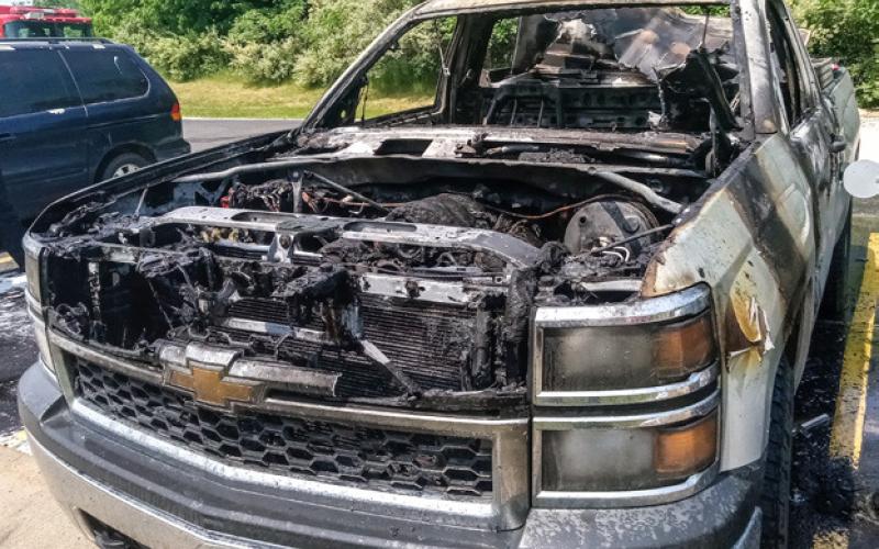 SPONTANEOUS VEHICLE FIRE AT THE BROOK