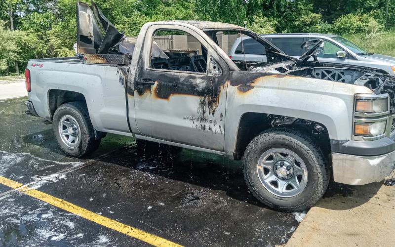 SPONTANEOUS VEHICLE FIRE AT THE BROOK