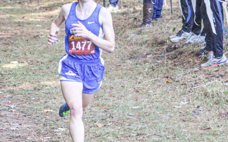 Lillian Binger ran fifth at the final Jack Pine Conference jamboree of the season last week to help Gladwin place fourth as a team.