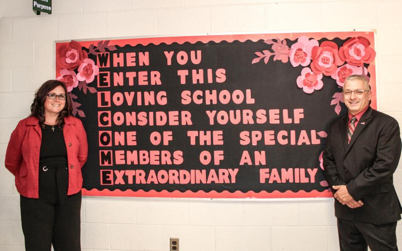 Pictured from left to right are Assistant Principal, Shawna Hartwell; and Superintendent, Joseph Passalacqua.