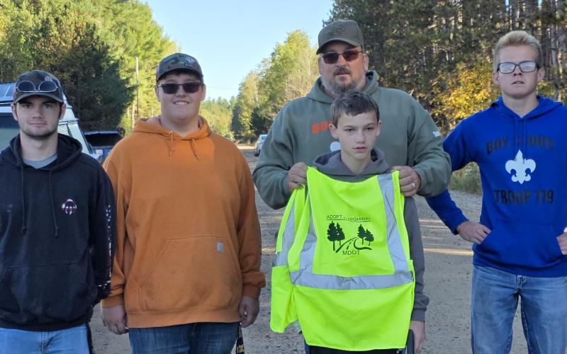 Local Boy Scouts clean M-61 highway