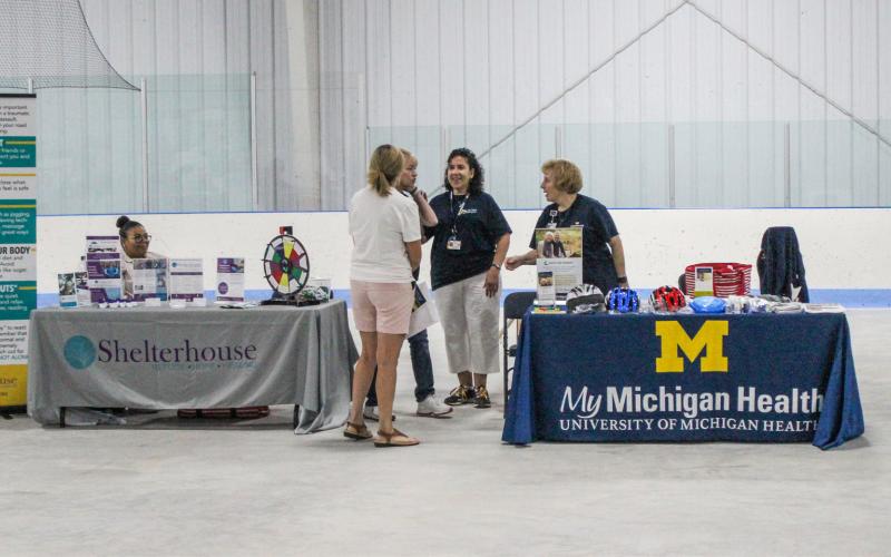 The Gladwin County Health and Wellness Fair took place on Saturday, August 19. The fair went from 10 a.m. to 1 p.m. at the Gladwin Community Arena. Representatives from a variety of health services in Gladwin were available for the public to speak with, including MyMichigan Health, Shelterhouse, the Gladwin Conservation District, and the Gladwin County Veteran’s Affairs to name a few.