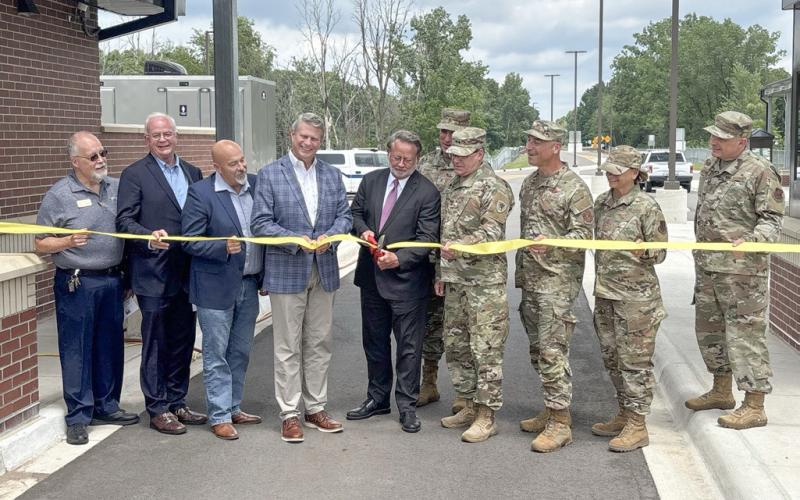 Peters participates in ribbon-cutting ceremony for new main gate and entrance facility at Battle Creek Air National Guard Base