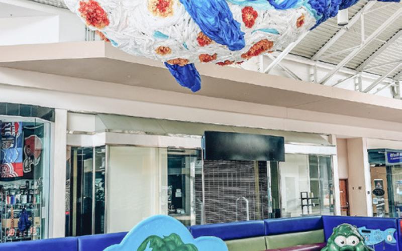 Pearl the whale gets a new home at the Midland Mall