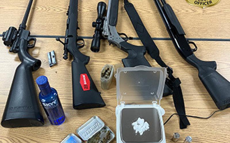 Conservation officers seize four firearms and drugs during traffic stop