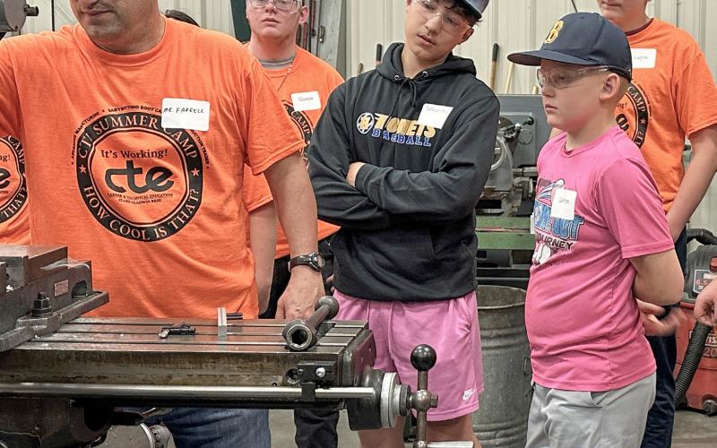 Students in the Advanced Manufacturing session of CTE Summer Camp had the chance to learn about tools, equipment, and processes used in today’s manufacturing industry.