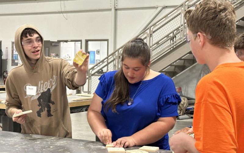 Construction Trades attendees created custom coasters to take home as a reminder of the skills they learned during camp.