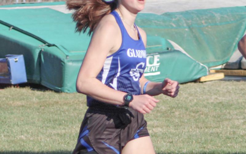 Gladwin’s Abby Robinson ran to a school record in the 400 meters at a meet last week at Ogemaw Heights.