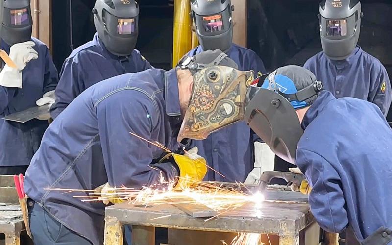 CTE camp participants learned the fundamentals of welding while creating projects and building new skills.