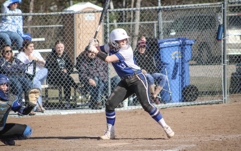 Gladwin’s Liz Winchester gets ready to rip during a recent game. Winchester had four hits in a doubleheader sweep of Roscommon last week.