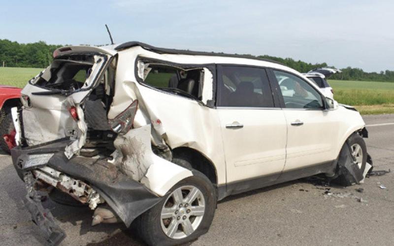 Multiple car accident on M-18 near Gladwin County line